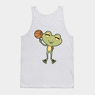 Frog at Basketball Sports Tank Top